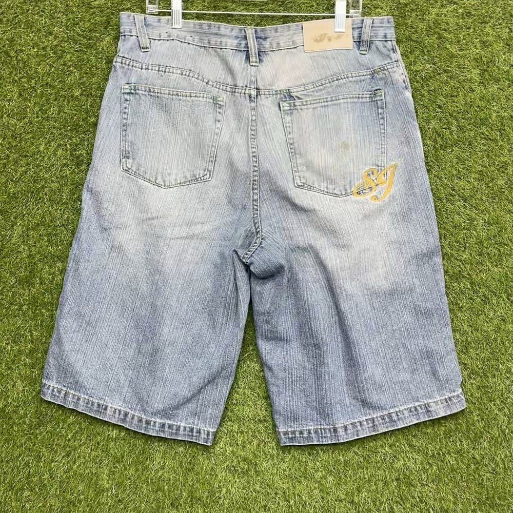Vintage Sean John Shorts Mens 36 Baggy Faded Embroidered Jorts Hip Hop y2k 36x11